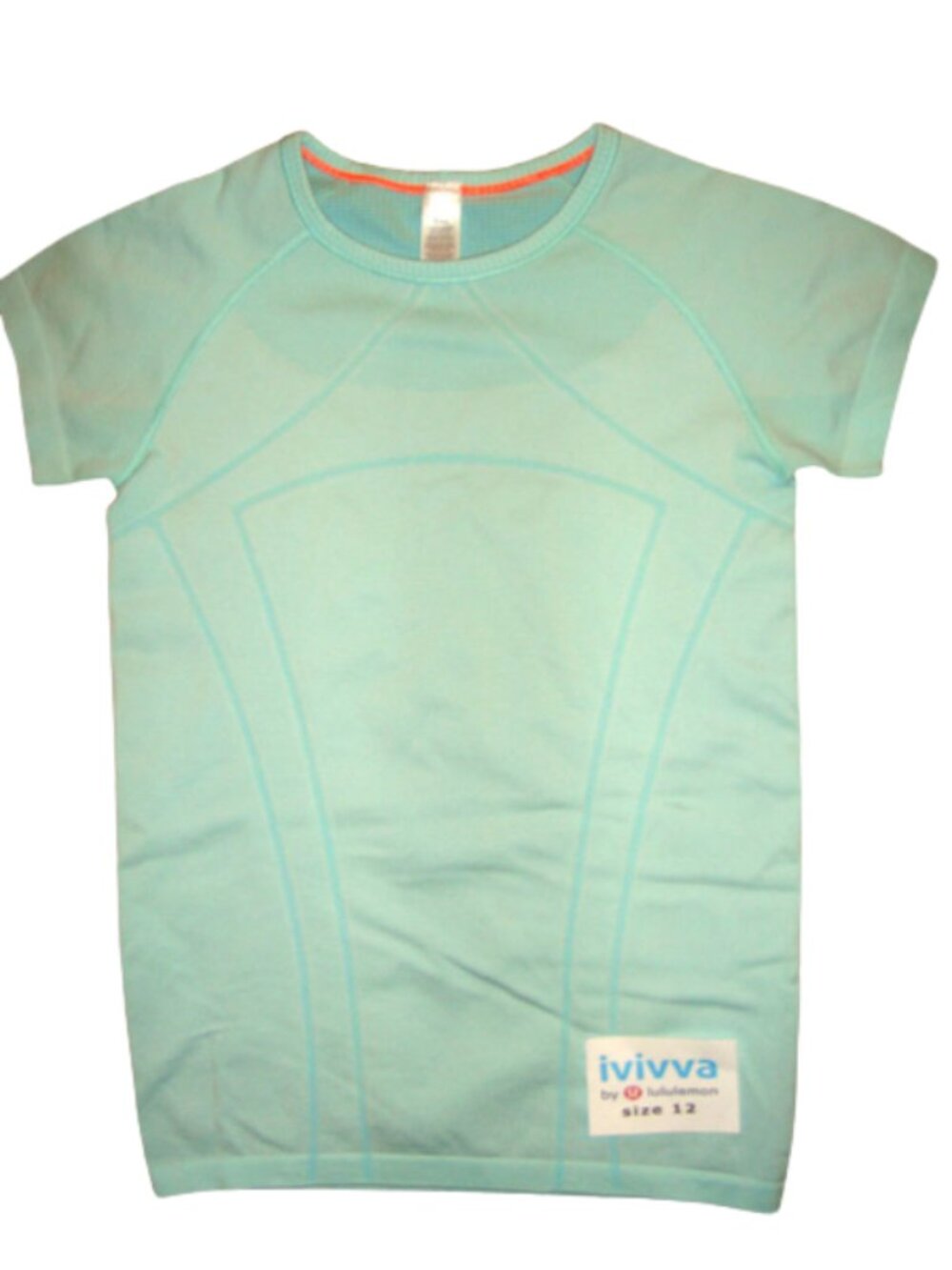 Ivivva Girl by Lululemon 🍋 Fly Tech t-shirt short mint colour summer size 12